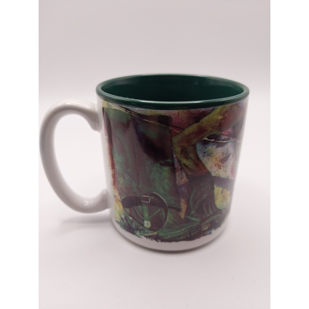 Vintage Gone Fishing Mug Potpourri Press Coffee 1991 EUC